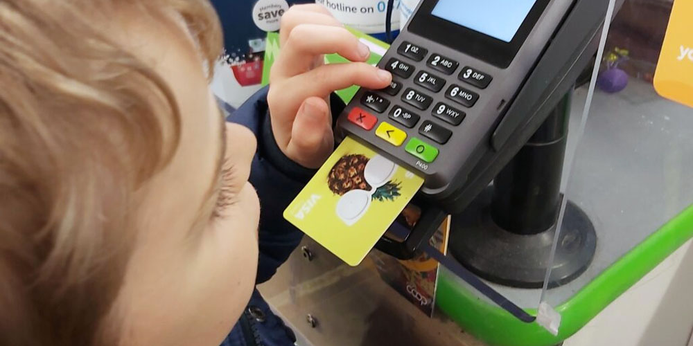 Bank card for child